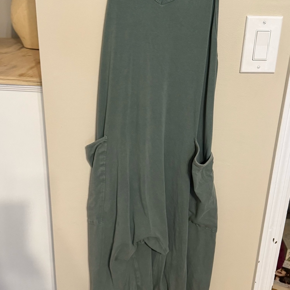 FP Movement by Free People Olive Green Jumpsuit Romper